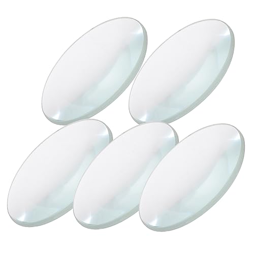 CIYODO 5 Stück Konvexe Linsen Linsen Feuer Sammellinsen Konkave Linse Bikonvexe Kugellinse Deckenleuchte Projektorlinse Doppellinsen Sphärische Linse Brillenlinse Runde Optische Linse von CIYODO