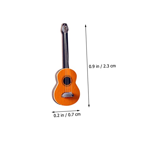 CIYODO 5 Stück Mini Gitarren Modell Teiliges Puppenhaus Zubehör Musikinstrument Deko Kreative Mini Gitarre für Puppen Fotorequisiten Langlebiges Material Sicherer Spielspaß von CIYODO