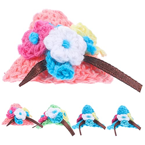 CIYODO 5 Stück Mini Hut Niedliche Wollmützen für Puppen Dekorative Mini Hüte für Puppenhaus Zufällige Farben für DIY Accessoires und Bastelprojekte Zufällige Farbe Zufällige Farbe von CIYODO
