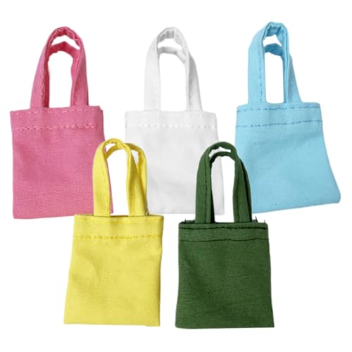 CIYODO 5 Stück Mini Puppentaschen aus Canvas Teiliges Zubehör für Puppen Praktische Umhängetaschen für Kreative Mini Dekoration Fotos und Rollenspiele CIYODO 5 Stück Mini Puppentaschen aus Canvas Teiliges Zubehör für Puppen Praktische Umhängetaschen für Kreative Mini Dekoration Fotos und Rollenspiele von CIYODO