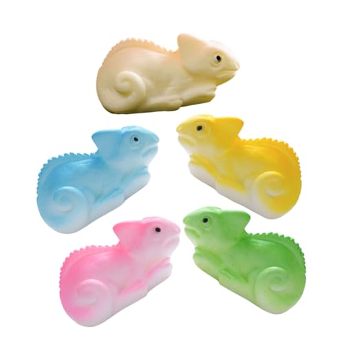 CIYODO 5 Stück Miniatur Lizard Figuren Realistische Harz Dekoration für Mikrolandschaften DIY Gartenaccessoires Einzigartige Mini Reptilien für Terrarien und Innenräume von CIYODO