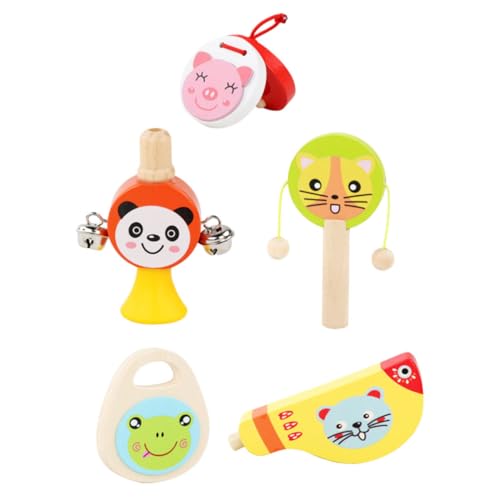 CIYODO 5 Stück Orff Instrument Musikinstrument Lernspielzeug Musikalisches Erkenntnisspielzeug Musikspielzeug Holzklöppel Kreatives Musikinstrument Schlagspielzeug Aus Holz von CIYODO