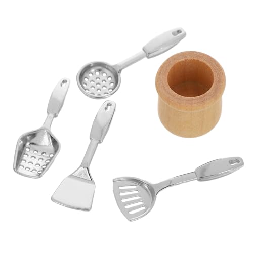 CIYODO 5stücke Miniatur-küchengeschirr Puppenhäuser Maßstab Mit Metall-Eimer Und Kochutensilien Detaillierte Miniaturmöbel Für Dioramen Und Rollenspiele von CIYODO