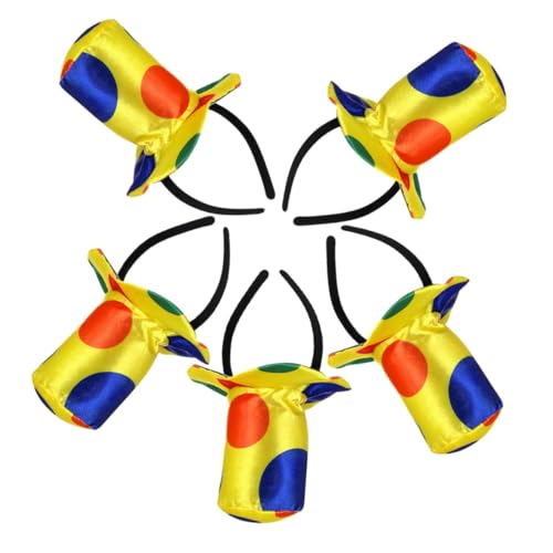 CIYODO 5 Stück Teiliges Clown-haarreif Leichtem Weichem Material Bequeme Langlebige Zirkus-kostüm-accessoires für Erwachsene für Halloween Karneval Cosplay und Party von CIYODO