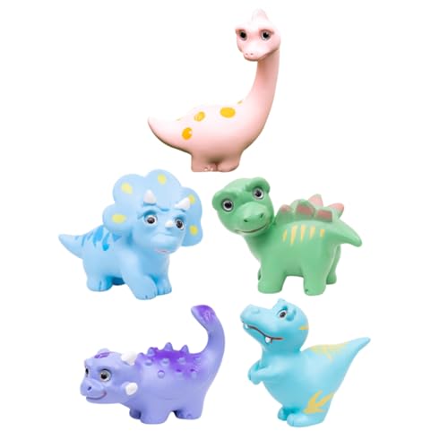 CIYODO 5 Stück Teiliges Dinosaurier Figuren Resin Dekoration für Bonsai und Mikro Landschaften Handbemalt Farbenfroh für Garten und Wohnraumgestaltung von CIYODO