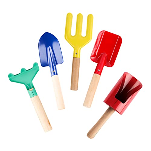 CIYODO 5 Stück Teiliges Gartenwerkzeugset mit Holzgriff Kinderspaten Rechen für Kleine Hände für Blumen und Gemüseanbau Spielerisches Gärtnern im Freien CIYODO 5 Stück Teiliges Gartenwerkzeugset mit Holzgriff Kinderspaten Rechen für Kleine Hände für Blumen und Gemüseanbau Spielerisches Gärtnern im Freien von CIYODO