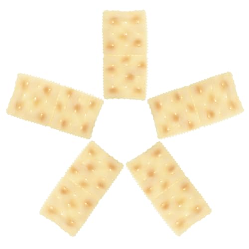 CIYODO 5 Stück Teiliges Künstliche Soda Knackcracker Modelle Realistische Kunststoffkekse für Küchen Dekoration Fotografie Requisiten und Ausstellungen im Bakery Shop von CIYODO