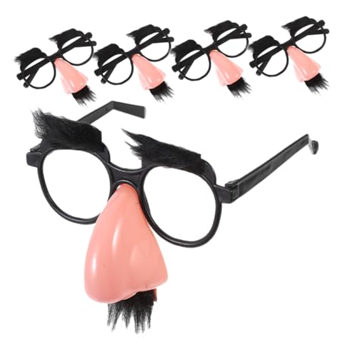 CIYODO 5 Stück Teiliges Lustige Brille mit Nase und Schnurrbart Party Kostüm Zubehör für Erwachsene und Teens Requisiten für Halloween und Cosplay Dekoration CIYODO 5 Stück Teiliges Lustige Brille mit Nase und Schnurrbart Party Kostüm Zubehör für Erwachsene und Teens Requisiten für Halloween und Cosplay Dekoration von CIYODO