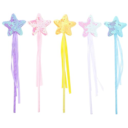 CIYODO 5 Stück Teiliges Mädchen Zauberstab Star Fairy Wand Cosplay Party Requisiten für Kinderfestlichkeiten Vielseitig Einsetzbar Verarbeitet Strahlende Farben CIYODO 5 Stück Teiliges Mädchen Zauberstab Star Fairy Wand Cosplay Party Requisiten für Kinderfestlichkeiten Vielseitig Einsetzbar Verarbeitet Strahlende Farben von CIYODO