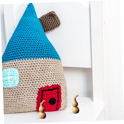 CIYODO 5 Stück Teiliges Mini Holz Gourd Kleine Kalebassen Figuren für Wohn und Bürodekoration Landschaftsornament Glückssymbol Langlebige Miniatur Szenerie von CIYODO