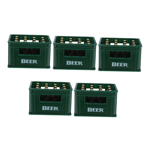 CIYODO 5 Stück Teiliges Miniatur Bierkasten Puppenhaus Mini Möbel Dekoration Mini Getränke Kiste Flexible Miniatur Bar Accessoires für Puppenstube und Kreative Spielgestaltung von CIYODO