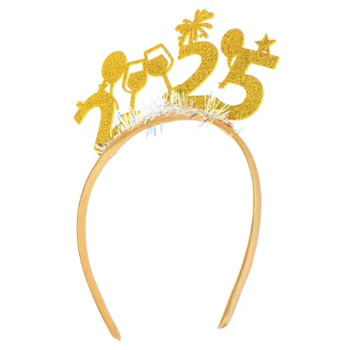 CIYODO 5 Stück Teiliges Neujahr Haarreif mit Glitzer Einzigartige Fotorequisiten für Silvesterpartys Langlebige und Bequeme Haarschmuck Accessoires für Feiern und Besondere Anlässe von CIYODO