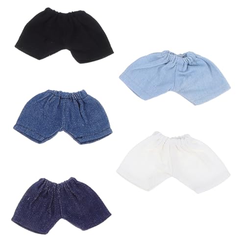CIYODO 5 Stück Teiliges Plüsch Puppen Shorts aus Weichem Stoff mit Elastischem Bunte Kurze Hosen für Puppen Komfortabel und Modisch Ersatzkleidung für Miniatur Szenen von CIYODO