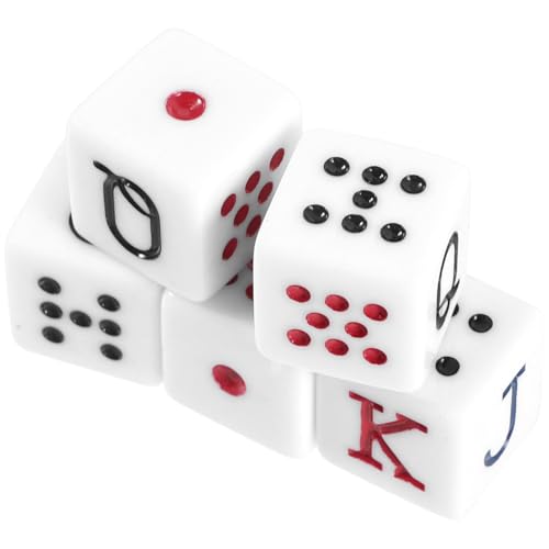 CIYODO 5stücke Teiliges Poker Würfelset Sechsseitige Würfel Für Ktv Bar Und Partys Lustige Spielwürfel Für Geburtstagsfeiern Und Brettspiele Langlebig Und Leicht Transportierbar von CIYODO