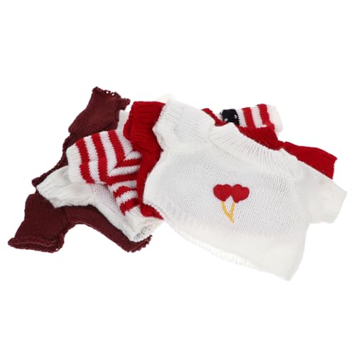 CIYODO 5 Stück Teiliges Puppenkleidung Handgefertigte Wollpullover Süße Farbenfrohe Strickjacken für Mädchen Geeignet für Puppen Pflegeleicht für Kreative Rollenspiele von CIYODO