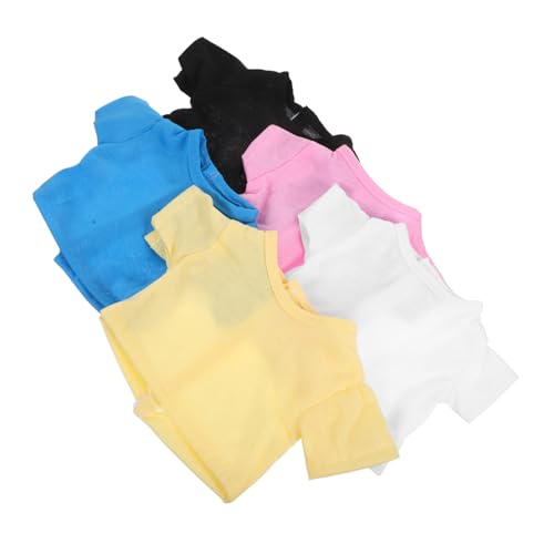 CIYODO 5 Stück Teiliges T-Shirts für Plüschtiere Einfarbige Kurzarmshirts aus Weichem Hautfreundlichem Stoff Passend für Puppen Komfortable Kleidung mit Sorgfältiger Verarbeitung und von CIYODO