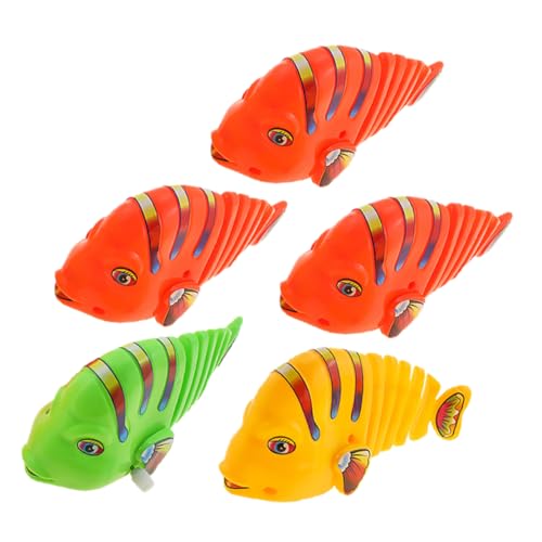 CIYODO 5 Stück Teiliges Wind Up Badespielzeug Schwingende Fischform aus Kunststoff Langlebig und Einfach zu Bedienen Wasserspielzeug für Partyspaß Bunte Cartoon Designs Zufällige Farbe CIYODO 5 Stück Teiliges Wind Up Badespielzeug Schwingende Fischform aus Kunststoff Langlebig und Einfach zu Bedienen Wasserspielzeug für Partyspaß Bunte Cartoon Designs Zufällige Farbe von CIYODO