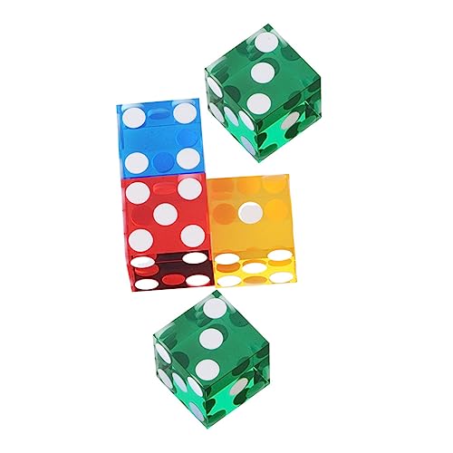 CIYODO 5 Stück Transparente Gerade Eck Wettwürfel Brettspielwürfel Würfel Bar Punktwürfel Party Requisitenwürfel Für Party Rechtwinklige Punktwürfel Lustige Punktwürfel Acryl von CIYODO