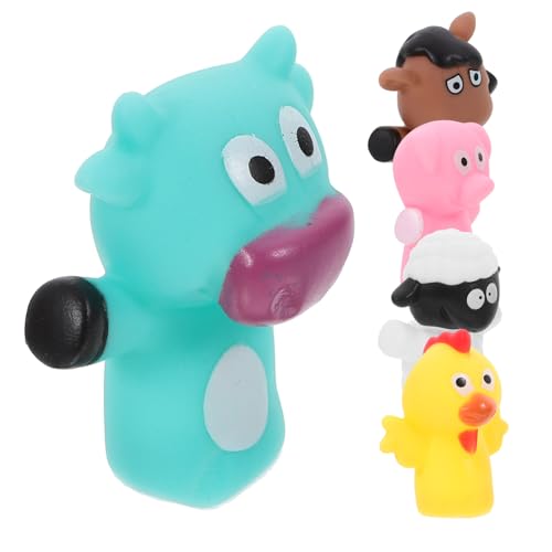 CIYODO 5 Stück Zum Komfort Der Fingerpuppe Handpuppe Fingerpuppen Der Familie Cartoon-puppenspielzeug Fingerpuppen Cartoon-fingerpuppe Vinyl von CIYODO