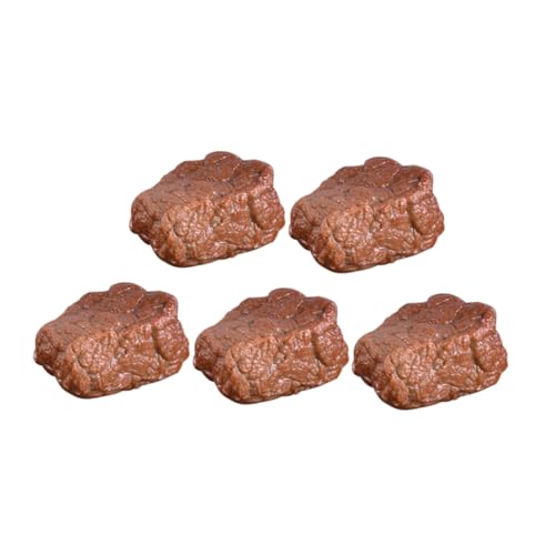 CIYODO 5 Stücke Beef-Nugget-Modell PVC-Rindfleischblockmodell Küche Fleischmodelle gekochtes Fleisch-Modell Rindfleisch-Modell gefälschte Fleischstütze künstliches Rindfleisch Brown CIYODO 5 Stücke Beef-Nugget-Modell PVC-Rindfleischblockmodell Küche Fleischmodelle gekochtes Fleisch-Modell Rindfleisch-Modell gefälschte Fleischstütze künstliches Rindfleisch Brown von CIYODO