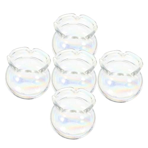 CIYODO 5 Stücke Mini Aquarium Tank Schüssel Kleine Tanks Miniatur Glas Haustier Fisch Schüssel Zubehör von CIYODO
