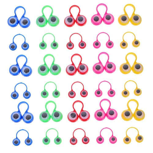 CIYODO 50 Stück Augenringe Fingerpuppen Mix Große und Kleine Augäpfel Bunte Finger Ringe Leichtes Sicheres für Party Reise Motorikförderung und Fantasiespaß CIYODO 50 Stück Augenringe Fingerpuppen Mix Große und Kleine Augäpfel Bunte Finger Ringe Leichtes Sicheres für Party Reise Motorikförderung und Fantasiespaß von CIYODO