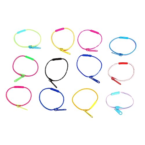 CIYODO 50 Stück Freundschaftsarmband mit Reißverschluss friendship bracelet plastikenten spielwaren kinderf tiegerkostuem toy Reißverschlussarmband für Armband für die Party von CIYODO