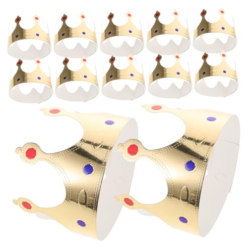 CIYODO 50 Stück Goldene Papierkronen mit Dickem Präge Design Robuste Geburtstagskronen für Jungen Mädchen Erwachsene Partyzubehör für Themen und Bulk Feiern CIYODO 50 Stück Goldene Papierkronen mit Dickem Präge Design Robuste Geburtstagskronen für Jungen Mädchen Erwachsene Partyzubehör für Themen und Bulk Feiern von CIYODO