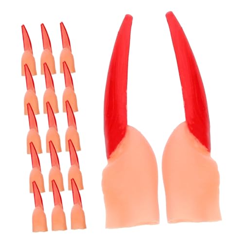 CIYODO 50 Stück Halloween Fake Fingers mit Realistischem Design Künstliche Nägel Kunststoff Simulation Props für Party Cosplay Horror Verkleidung und Trick Zubehör von CIYODO