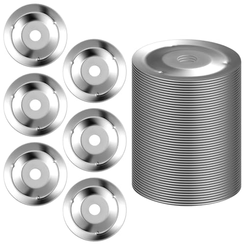 CIYODO 50 Stück Instrumente für Ring Becken-Tamburin Party Mini Form klein Tamburin für Erwachsene jubelndes Tamburin Drum Kit Accessoires Tamburin-Becken rostfreier Stahl Silber von CIYODO