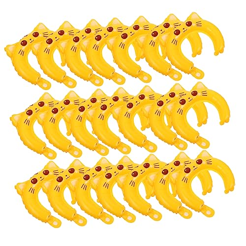 CIYODO 50 Stück Kinderballons Ballon-Haarreifen Stirnbandballon Lustige Party-Haaraccessoires Tiere Stirnband Tierisches aufblasbares Stirnband Aluminiumfolie Gelb von CIYODO