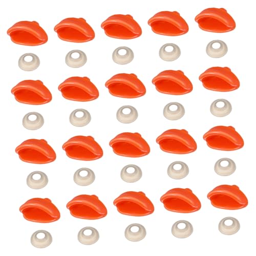 CIYODO 50 Stück Kleiner Entenschnabel Babyspielzeug Schnäbel Bastelmund Münder Für Stofftiere Mini-entenmaul Für Handwerk Mund-kit Entenschnabel Zum Basteln Spielzeugmund Dit-Mund Orange von CIYODO