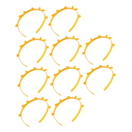 CIYODO 50 Stück Leuchtende Fluoreszierende Haarreifen Zubehör für Partys Praktische Accessoires für Konzerte und Feiern Gelb von CIYODO