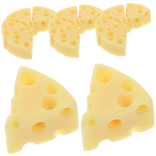 CIYODO 50 Stück Modell Realistische Kunstkäse Dekoration für Fotografie Lebensmittelsimulation aus Hochwertigem Harz Vielseitig Einsetzbar für Deko Projekte von CIYODO