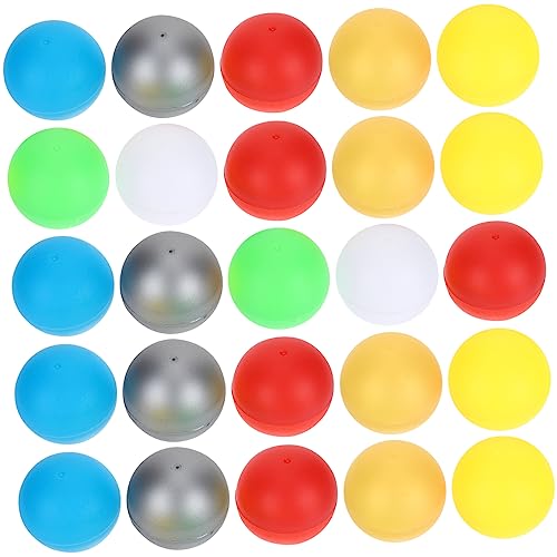 CIYODO 50 Stück Teiliges Bunte Aufklappbare Kunststoff Kapseln Kleine Lotteriekugeln für Kaugummiautomaten als Überraschungsball Bastelmaterial und Partyspielzubehör von CIYODO