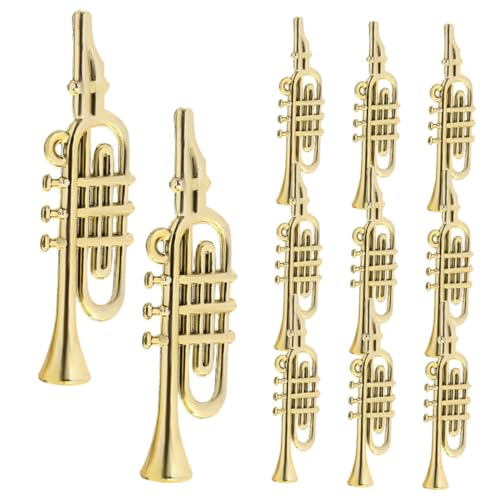CIYODO 50 Stück Teiliges Mini Musikinstrumente Goldene Trompete Bassklarinette Flöte Violine Miniaturen Robustes Kunststoffmodell Weihnachtsbaum Deko DIY Bastelaccessoires CIYODO 50 Stück Teiliges Mini Musikinstrumente Goldene Trompete Bassklarinette Flöte Violine Miniaturen Robustes Kunststoffmodell Weihnachtsbaum Deko DIY Bastelaccessoires von CIYODO
