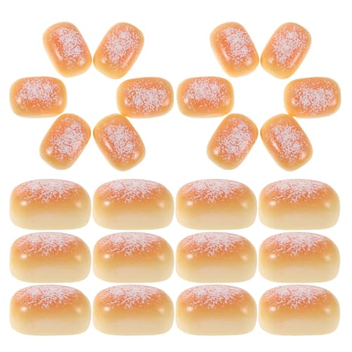 CIYODO 50 Stück Teiliges Miniatur-simulationsbrot aus Langlebigem Resin Realistische Kokosbrot-textur als DIY Dekoration Mini-küchenornamente und Puppenhaus Zubehör von CIYODO