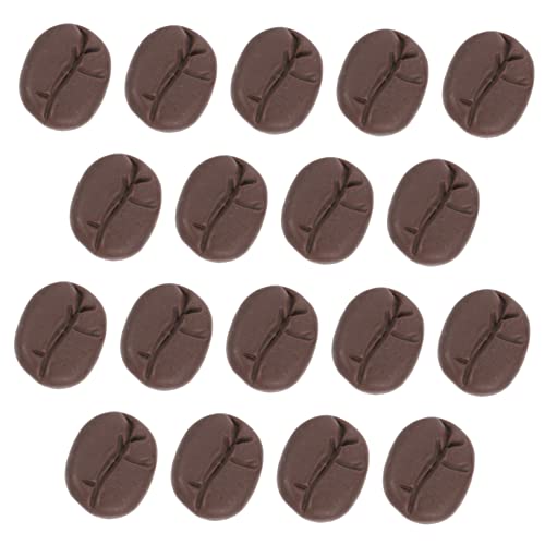CIYODO 50 Stück Teiliges Simulierte Kaffeebohnen Spielküche Bastelmaterial Realistische Matte Kunststoffbohnen für Kinderküchen Restaurant Spielsets und Dekoration von CIYODO