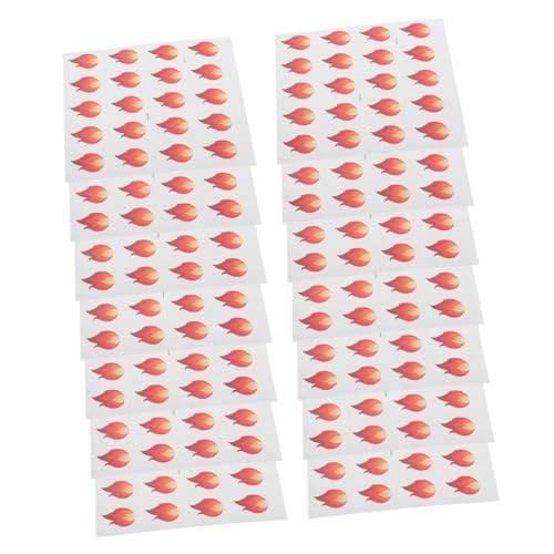 CIYODO Flammenaufkleber-Set – 500 Stück Dekorative Etiketten Für Gläser Selbstklebende Feueraufkleber – Aufkleber Für Lebensmittelbehälter Küchenorganisation von CIYODO