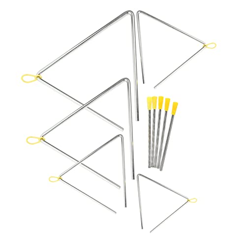 CIYODO 5Sätze Musikinstrumenten für Teiliges Dreiecks Percussion mit Stürmern Fördert Hand Augen Koordination und Musikalisches Interesse Leicht und Tragbar für Kleine von CIYODO