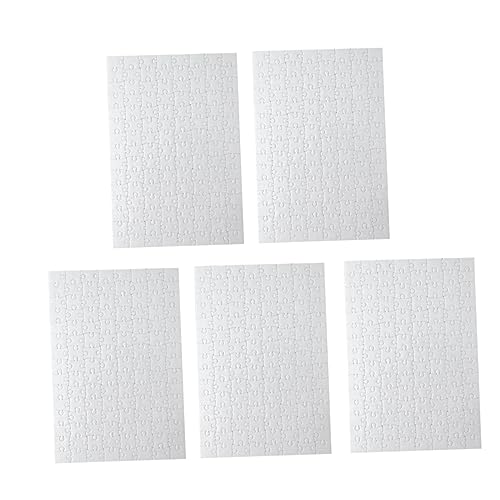 CIYODO 5Stücke Blanko Puzzle zum Ausmalen DIY Papier Jigsaw Rätsel für Kreative Aktivitäten für Hochzeiten Geburtstagsfeiern und Klassenzimmergestaltung von CIYODO
