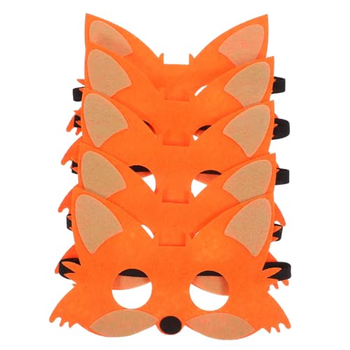 CIYODO 5Stücke Fuchsmasken aus Filz Halbe Tiermasken für Halloween und Kostümpartys Wiederverwendbare Cosplay Maske für Bühnenauftritte Niedliche Tierkostüm Zubehör CIYODO 5Stücke Fuchsmasken aus Filz Halbe Tiermasken für Halloween und Kostümpartys Wiederverwendbare Cosplay Maske für Bühnenauftritte Niedliche Tierkostüm Zubehör von CIYODO