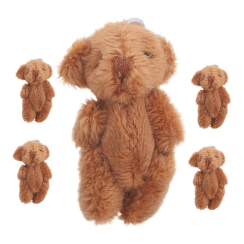 CIYODO 5Stücke Mini Bärenpuppen Weiche Plüschtiere für Schlüsselanhänger Dekorative Tierfiguren für DIY Handwerk und Partyzubehör Braune für CIYODO 5Stücke Mini Bärenpuppen Weiche Plüschtiere für Schlüsselanhänger Dekorative Tierfiguren für DIY Handwerk und Partyzubehör Braune für von CIYODO