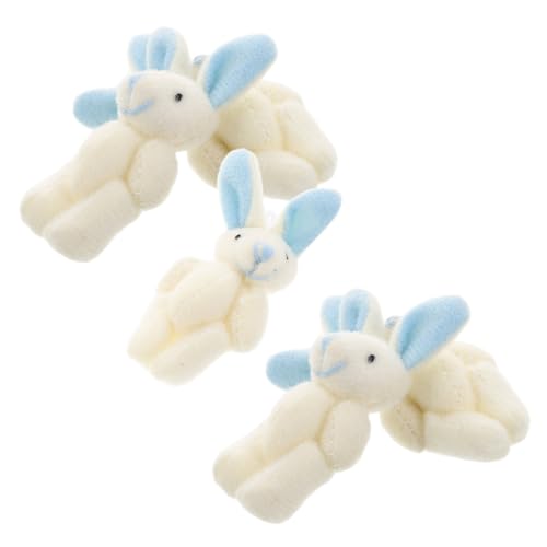 CIYODO 5Stücke Teiliges Mini Kaninchen Spielzeugset Süße Plüschfiguren mit Verstellbaren Gelenken für Kreative Deko Kinderzimmern und für Partys und Anlässe von CIYODO