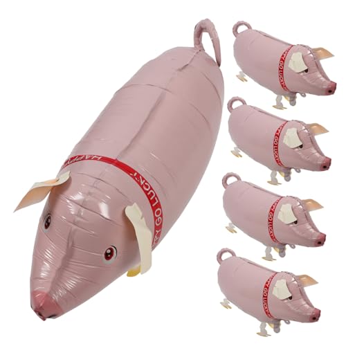 CIYODO 5 Stück Aufblasbare Schweineballon-spielzeuge Für Jungen Und Mädchen Spielzeug Großpackung Für Pool Oder Strand Sicher Und Lustig Aufblasbare Tiere von CIYODO