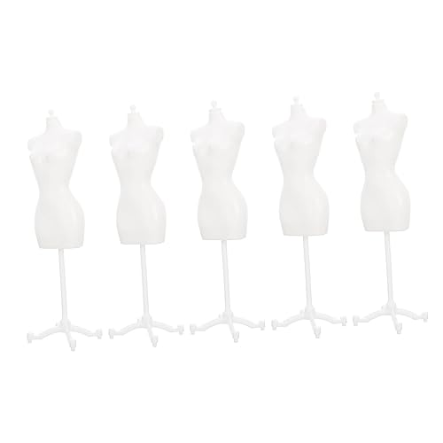 CIYODO 5st Modellständer Puppen Für Mädchen Schneiderpuppenmodell Aus Kunststoff Schaufensterpuppe Miniaturfigur Action Figur Spiele Miniaturen Plastik Weiß Skulptur Menschlicher Körper von CIYODO