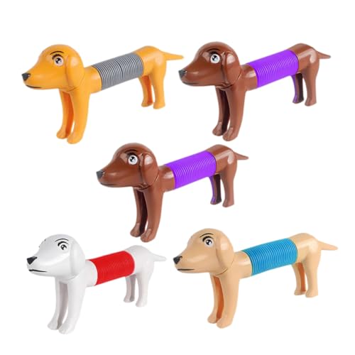 CIYODO 5stücke Teiliges Von Teleskop-hundespielzeugen Interaktive Pop-röhren Für Stressabbau Und Spielspaß Farbenfroh Und Langlebig Für Partys Geburtstagsgeschenk von CIYODO