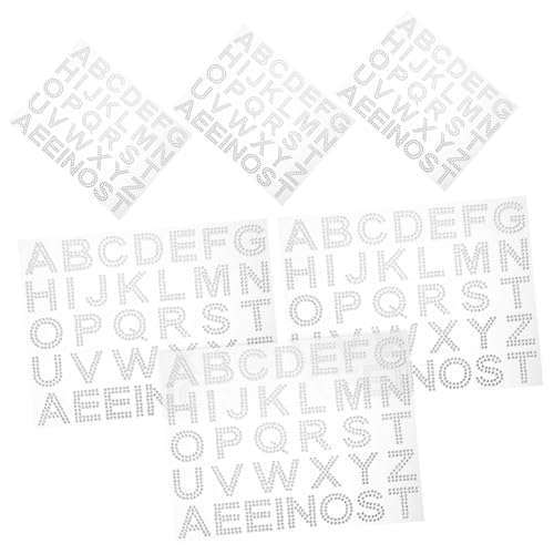 CIYODO 6 Bögen Strass-buchstabenaufkleber DIY-Strass-Aufkleber Klebe Buchstabe Buchstaben Deko Selbstklebend von CIYODO