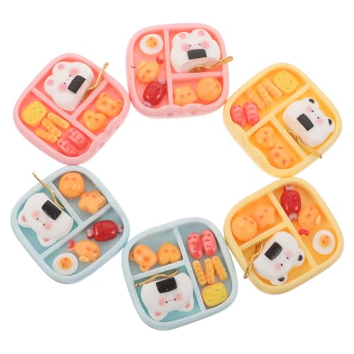 CIYODO 6 Miniatur-Bento-Sushi-Modelle: Puppenhaus-Cartoon-Lebensmitteldekoration – winzige japanische Essens-Mittagessen-Ornamente für die Mikro-Landschaftsgestaltung CIYODO 6 Miniatur-Bento-Sushi-Modelle: Puppenhaus-Cartoon-Lebensmitteldekoration – winzige japanische Essens-Mittagessen-Ornamente für die Mikro-Landschaftsgestaltung von CIYODO