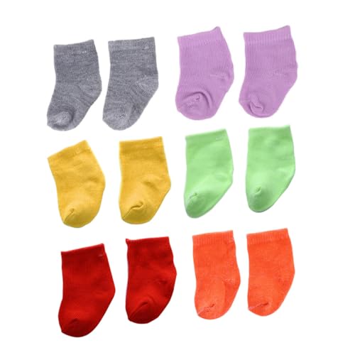 CIYODO 6 Paar Spielhaus-Requisiten, Puppen-deko-socken, Puppen-kostüm-zubehör von CIYODO